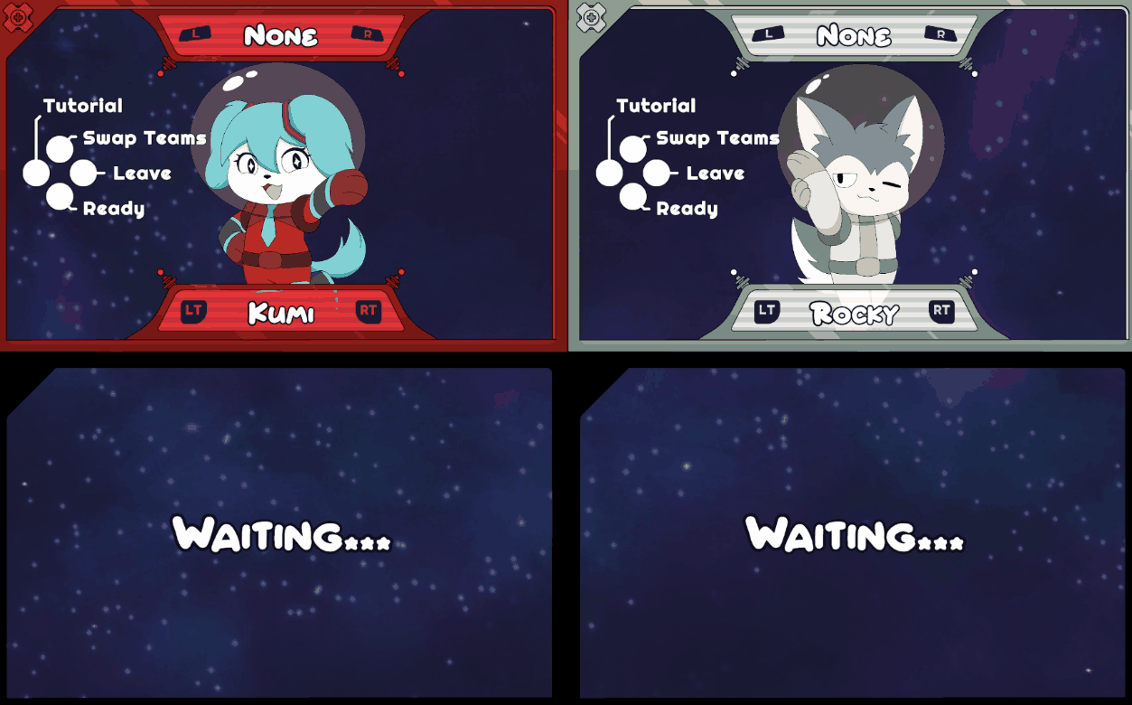 Controller-agnostic local multiplayer lobby menu