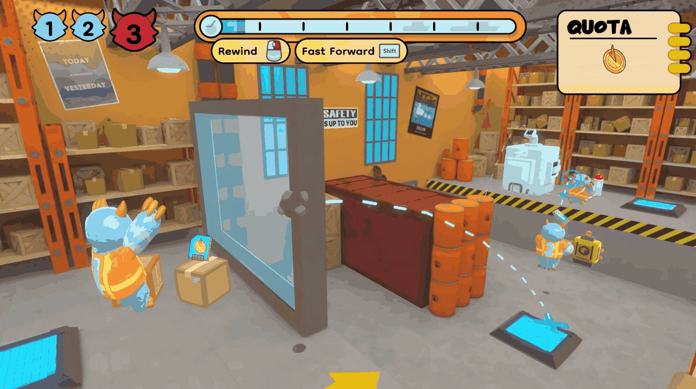 Clones interacting with past selves